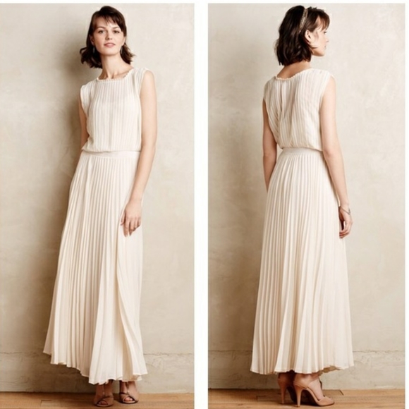 ivory chiffon maxi dress